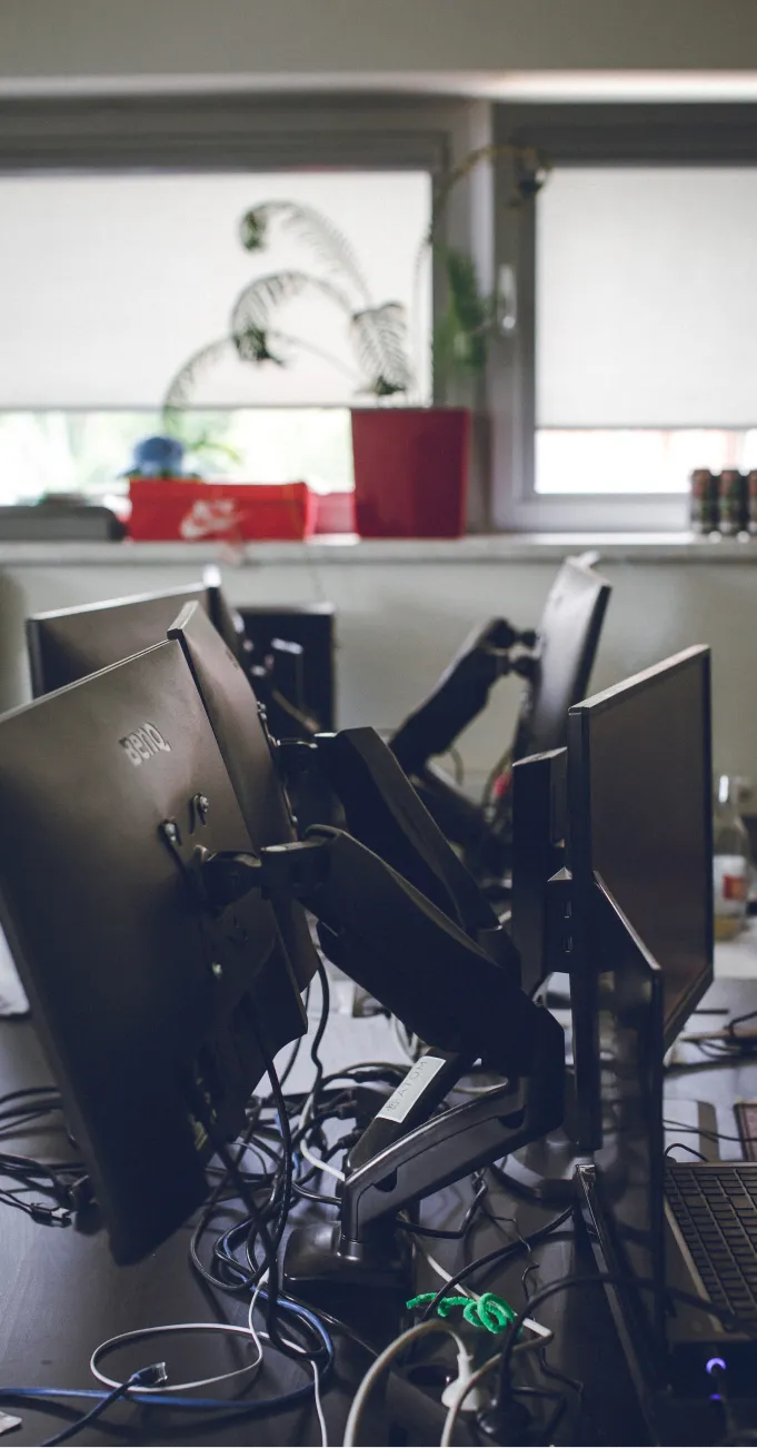 computers on the desk